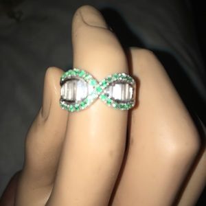 Emerald & sapphire ring